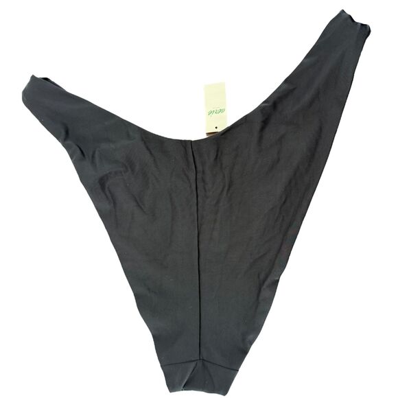 Aerie Bikini Bottom XXL 2XL Super High Cut Cheekiest Black Brazilian Swim AEO - Picture 5 of 12